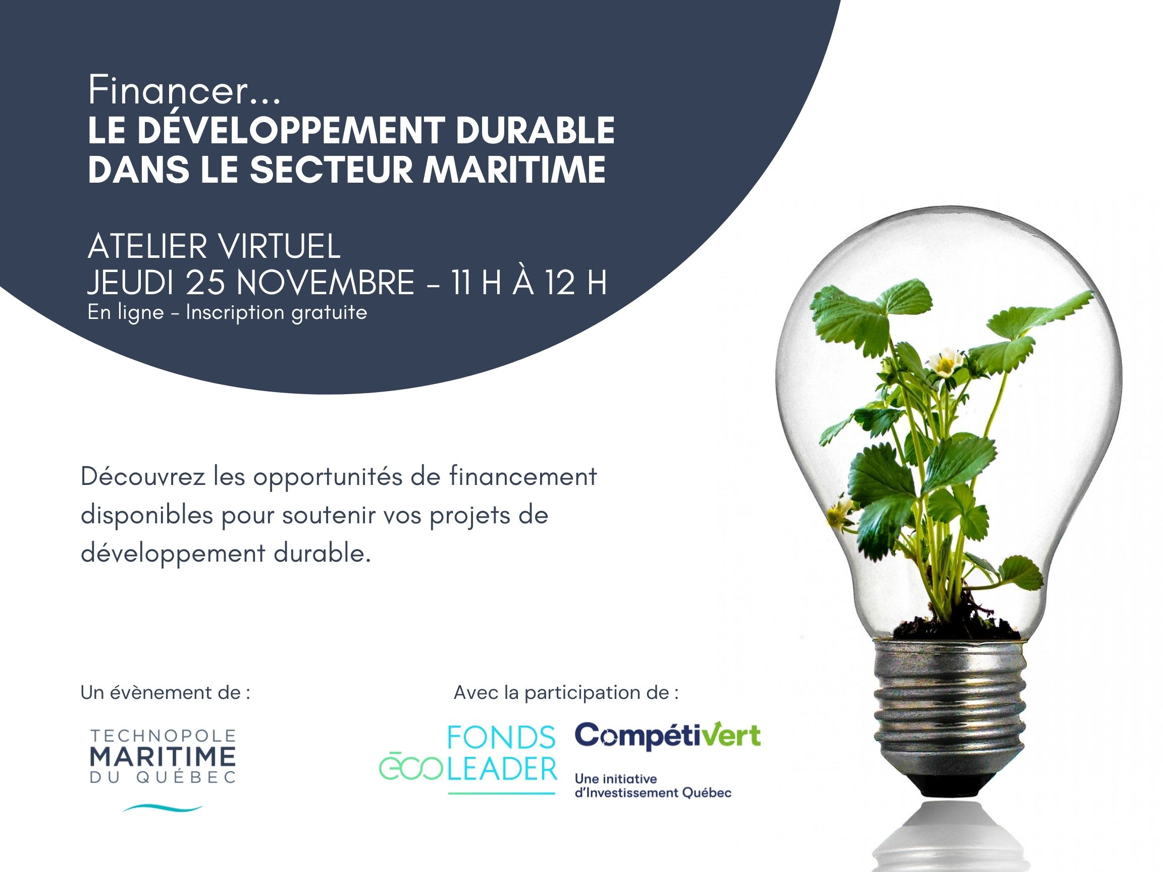 Inscription – Financer le développement durable dans le secteur maritime – 25 novembre 2021, 11h00