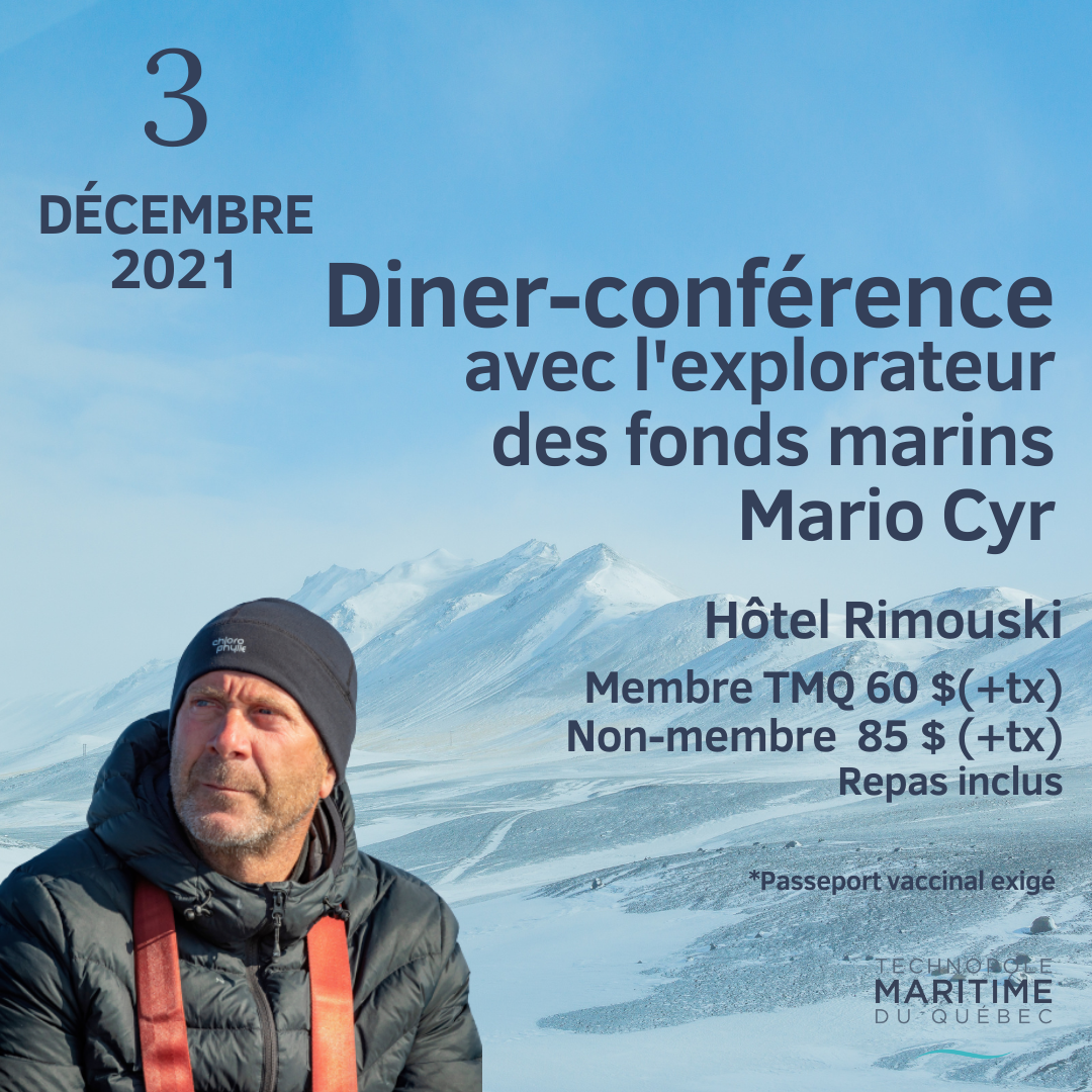 Diner-conférence avec l’aventurier Mario Cyr – 3 décembre 2021