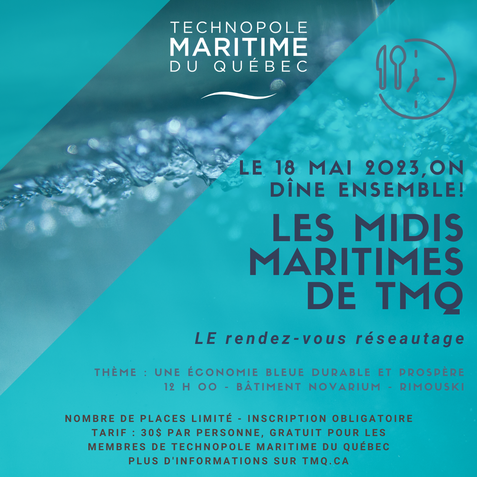 Inscription | Midi Maritime – 18 mai 2023 – 12 h 00 – Rimouski