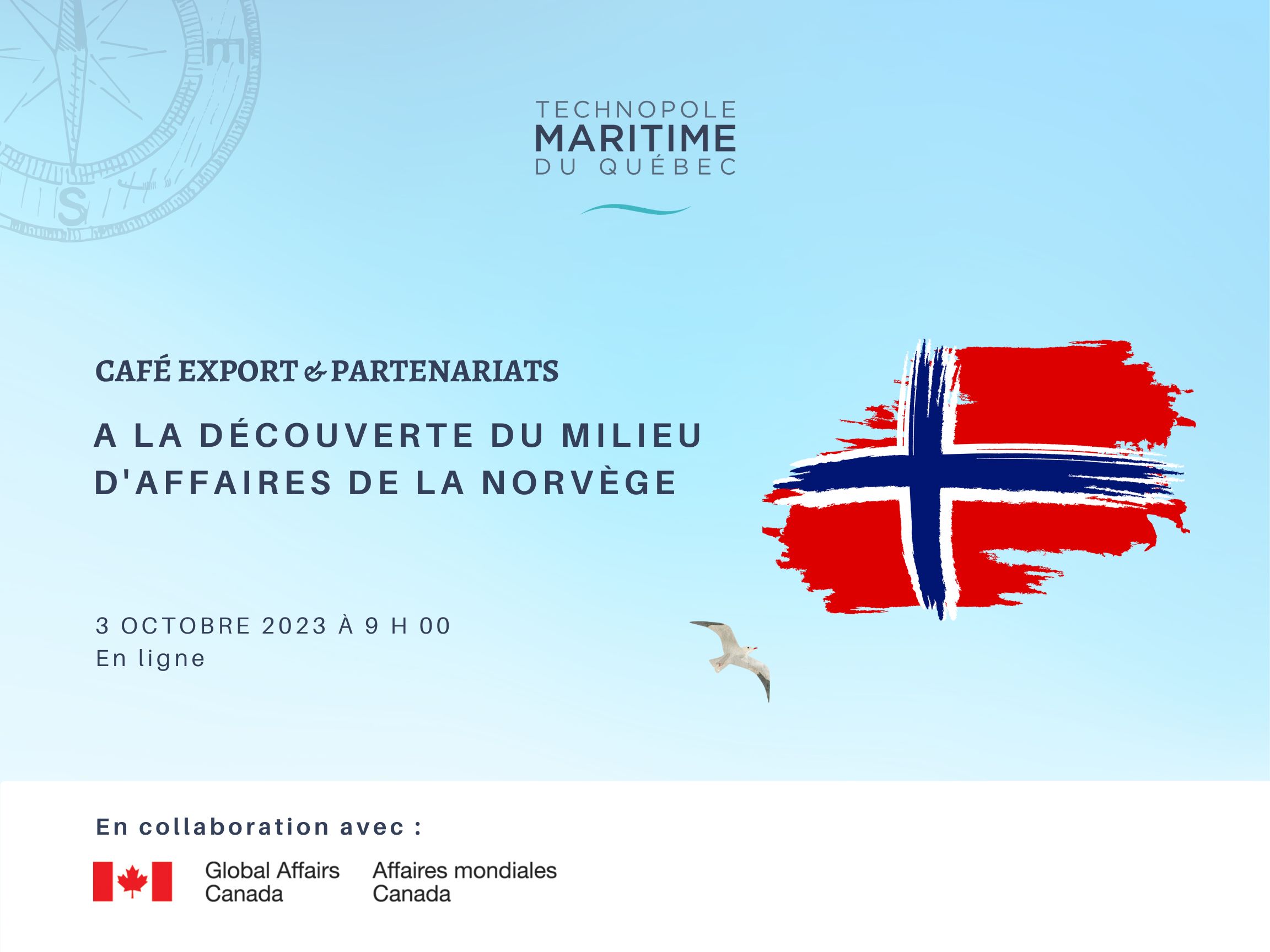 Inscription – Café exportations et partenariats | Norvège – 3 octobre 2023 – 9 h 00