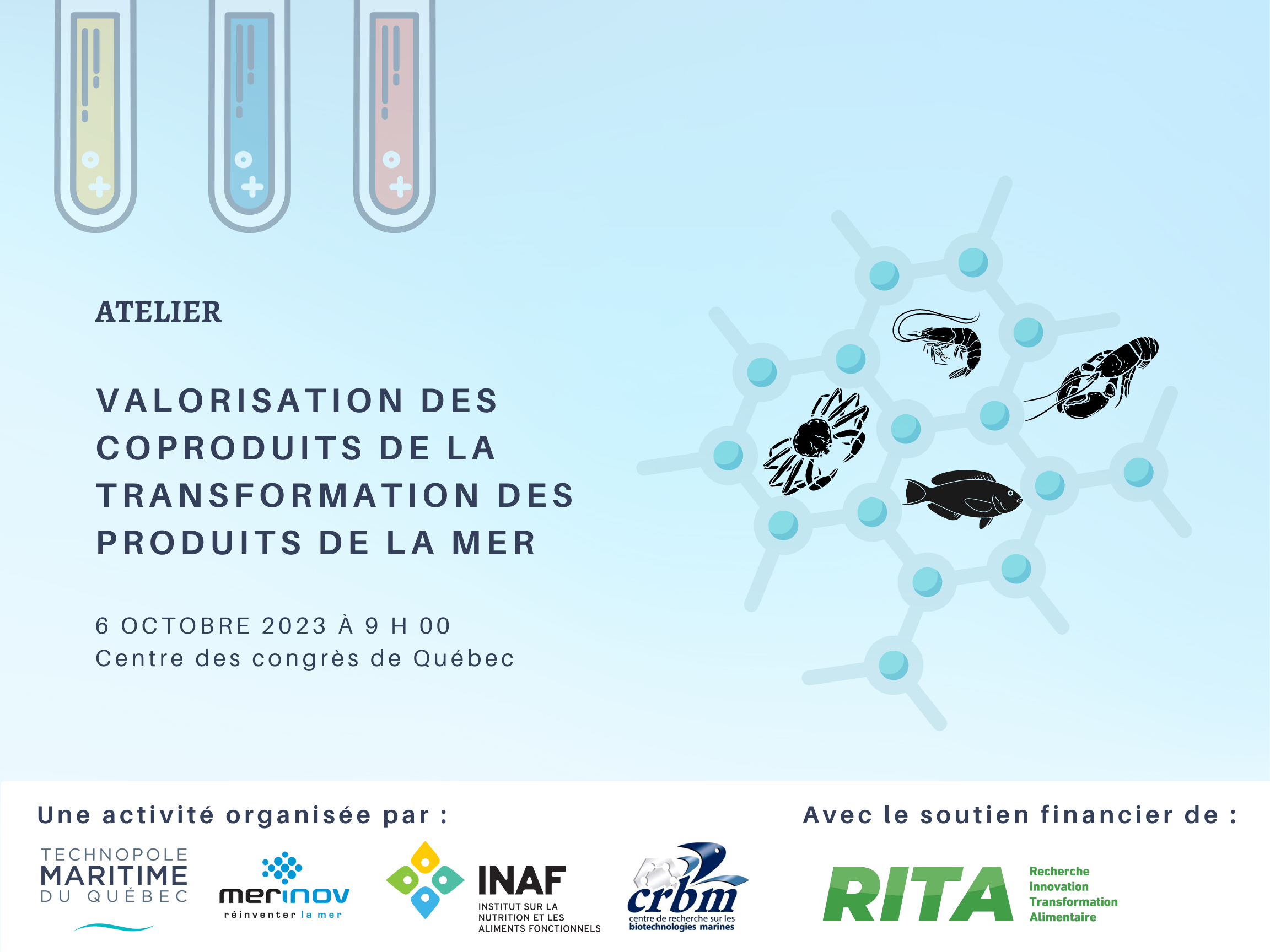 Inscription | Atelier valorisation des coproduits de la transformation des produits de la mer – 6 octobre 2023 – Québec