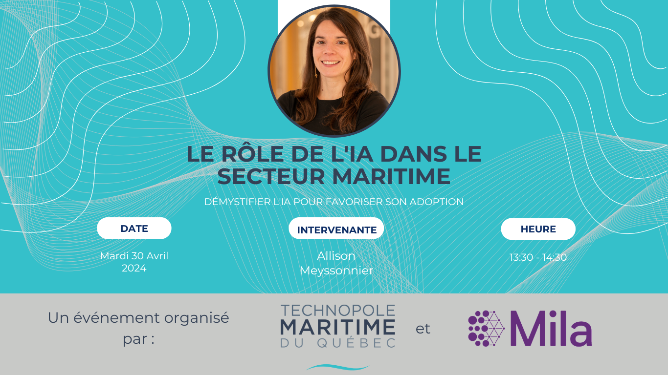 Inscription – Webinaire : “Le rôle de l’IA dans le secteur maritime”